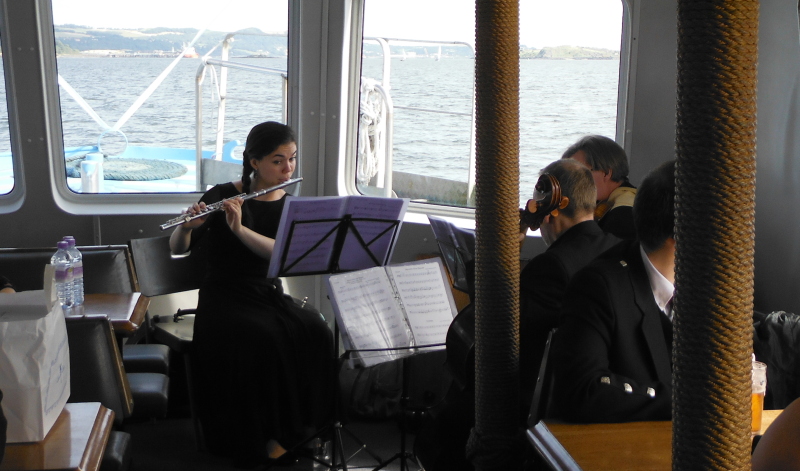  the musicians in the passenger lounge 