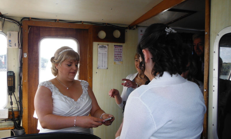  the bride and her bridesmaids 